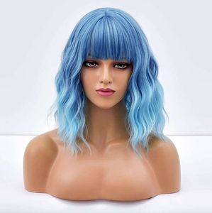 Mikini blue ombre wig